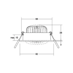 BRUMBERG BB33 foco LED no atenuable negro