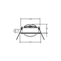 BRUMBERG BB03 foco no atenuable blanco texturado