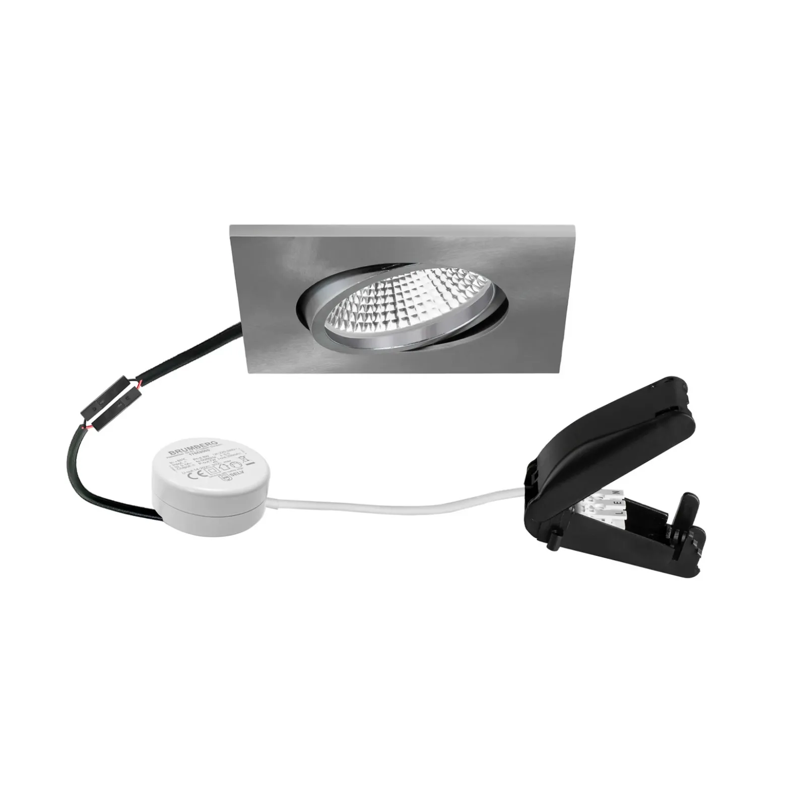 BRUMBERG BB25 IP65 RC transformador caja de conexiones redonda níquel mate