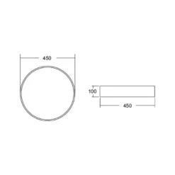 BRUMBERG Biro Circle, Ø 45cm, encendido/apagado, negro, 4.000 K