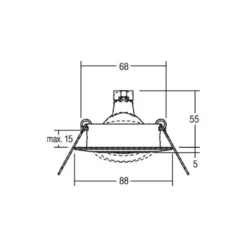 BRUMBERG Breena-R empotrable GX5,3 redondo cromo mate