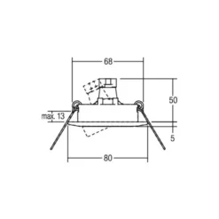 BRUMBERG Cajón foco empotrable orientable blanco