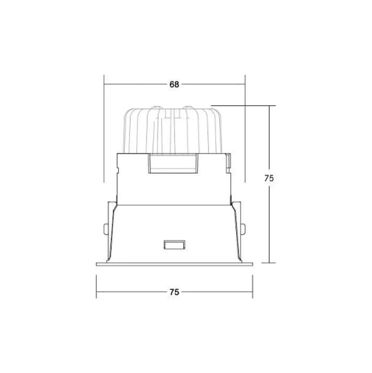 BRUMBERG Downlight LED empotrable Binato RC atenuable 3000K negro