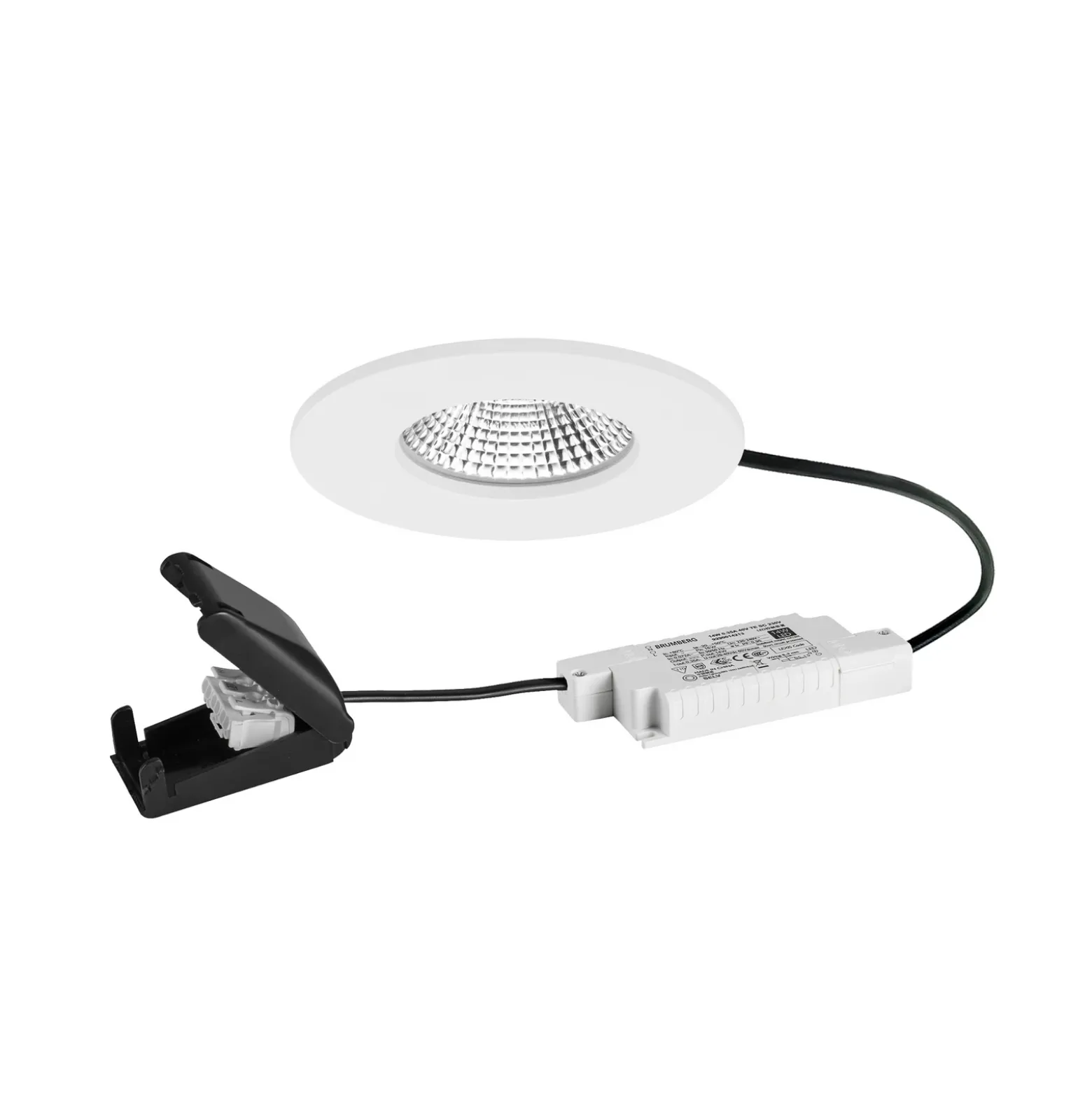 BRUMBERG foco empotrable BB20 IP65 RC caja de conexiones blanco texturado