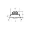 BRUMBERG Foco empotrable LED Tirrel-R, encendido/apagado, oro claro