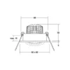 BRUMBERG Foco empotrable LED Tirrel-S Caja de conexiones DALI, oro claro