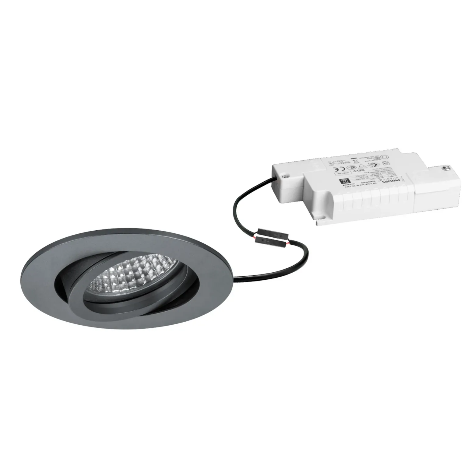 BRUMBERG Foco empotrable LED Tirrel-R, atenuable, titanio mate