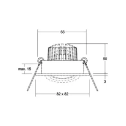 BRUMBERG Foco empotrable LED Tirrel-S Caja de conexiones DALI blanco mate