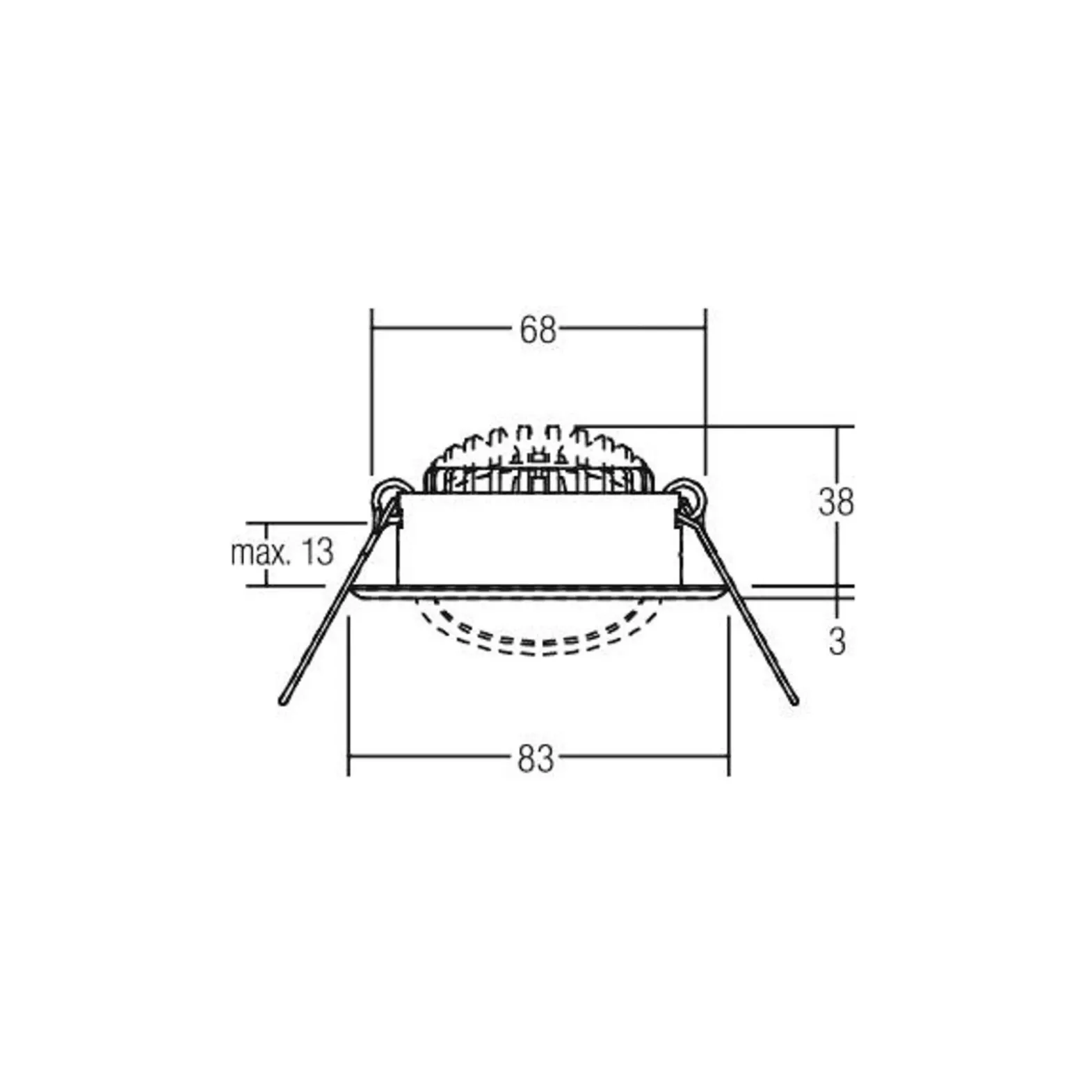 BRUMBERG Foco empotrable LED BB09, on/off, acero inoxidable