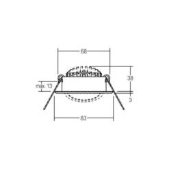 BRUMBERG Foco empotrable LED BB09, encendido/apagado, caja de conexiones,