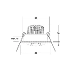 BRUMBERG Foco empotrable LED Tirrel-R, atenuable, aluminio mate