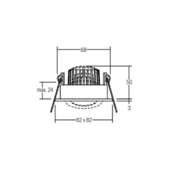 BRUMBERG foco IP65 angular conmutable titanio