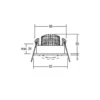 BRUMBERG foco IP65 redondo conmutable titanio