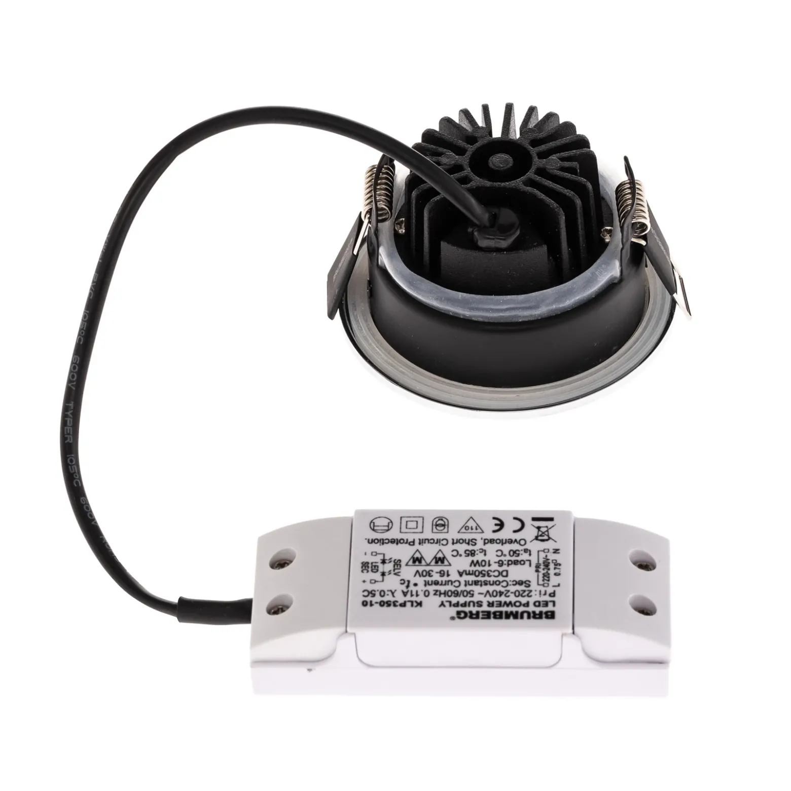 BRUMBERG foco IP65 redondo conmutable cromo