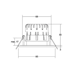 BRUMBERG foco LED BB20 IP65 caja de conexiones on/off negro mate