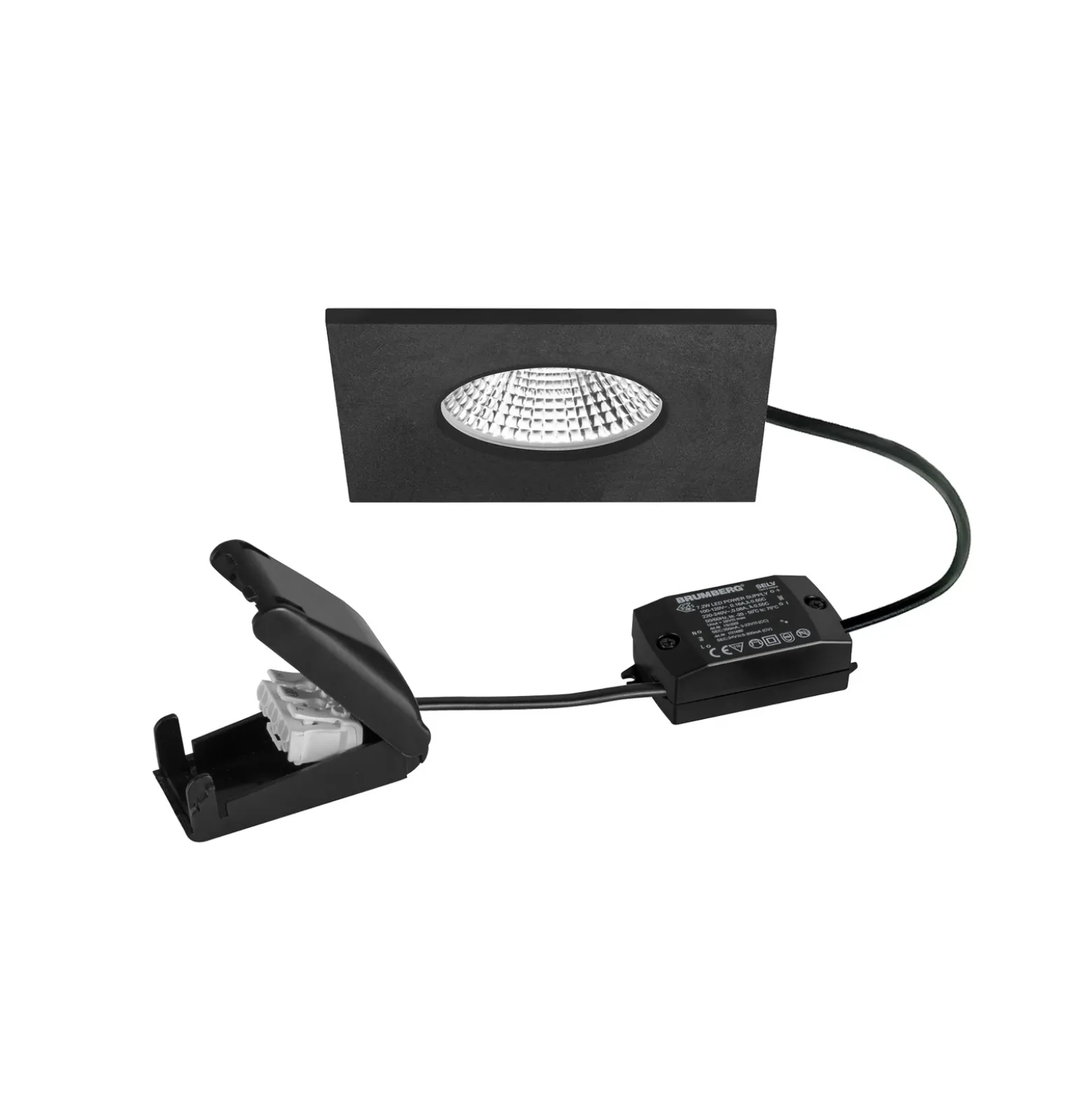 BRUMBERG foco LED BB21 IP65 caja de conexiones on/off negro mate