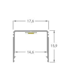BRUMBERG One Perfil LED para montaje en superficie, aluminio, alto, 3