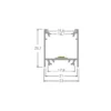 BRUMBERG perfil adicional altura 25 mm longitud 2 m blanco