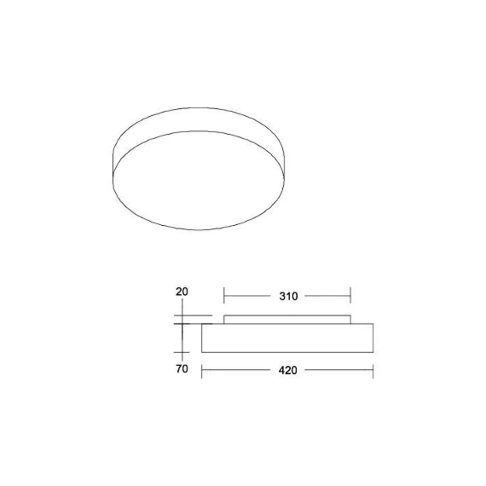 BRUMBERG Plafón LED Celtis Midi, 3.000 K, chintz, blanco