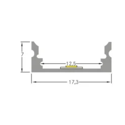 BRUMBERG Set de perfiles de aluminio de montaje en superficie para tiras