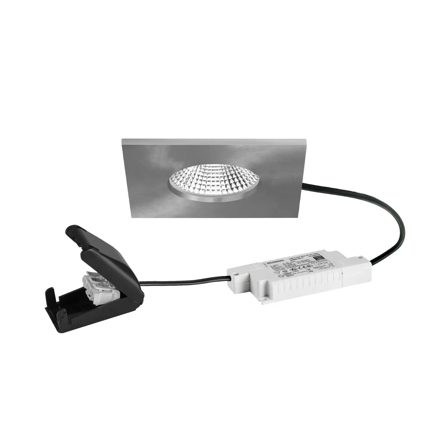 BRUMBERG Spot BB21 IP65 Caja de conexiones atenuable RC níquel mate