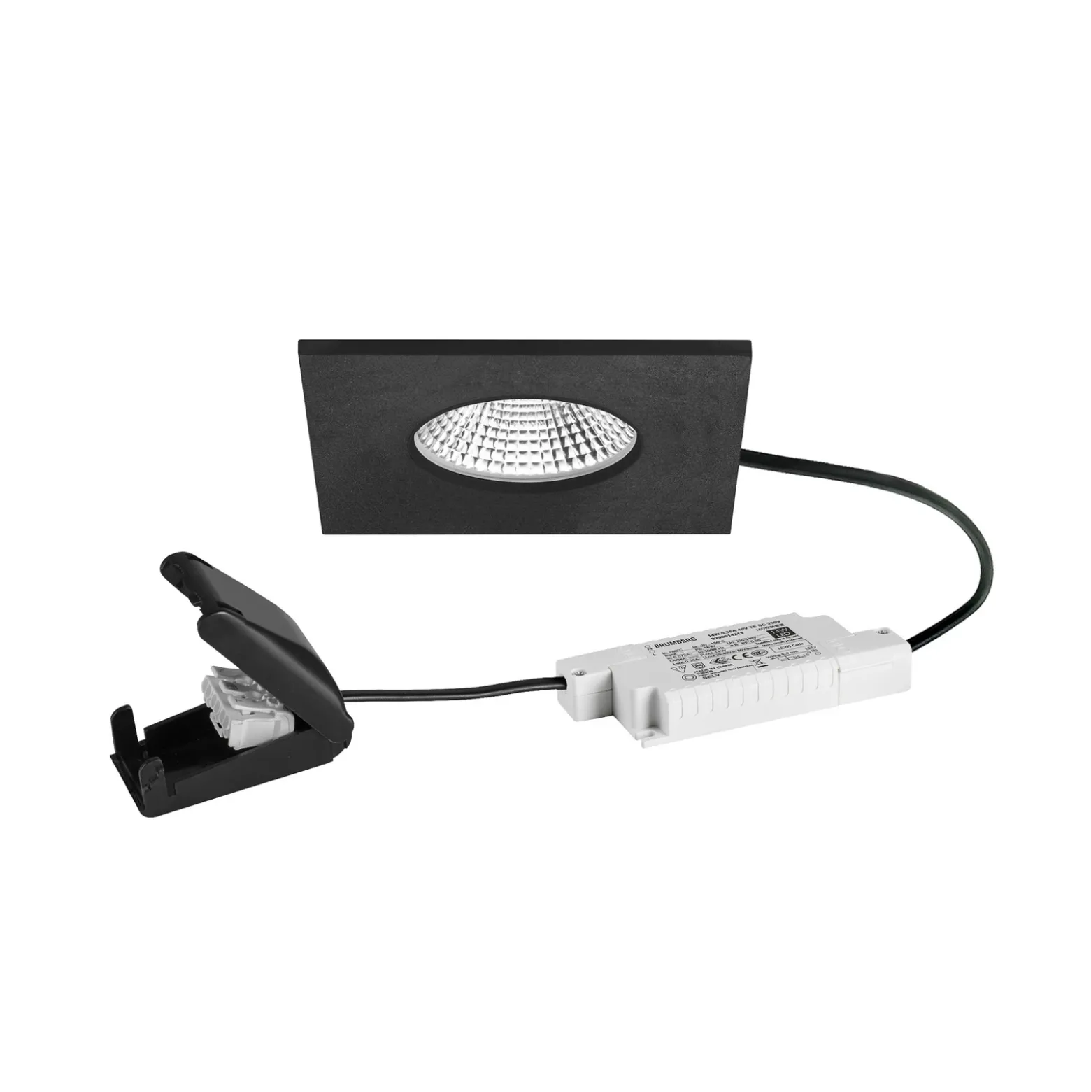 BRUMBERG Spot BB21 IP65 Caja de conexiones atenuable negro mate