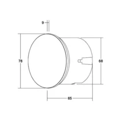 BRUMBERG Wall Kit68 foco plano redondo negro