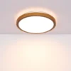 Bruno Plafón LED con marco de madera CCT Ø 44 cm