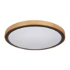 Bruno Plafón LED con marco de madera CCT Ø 44 cm