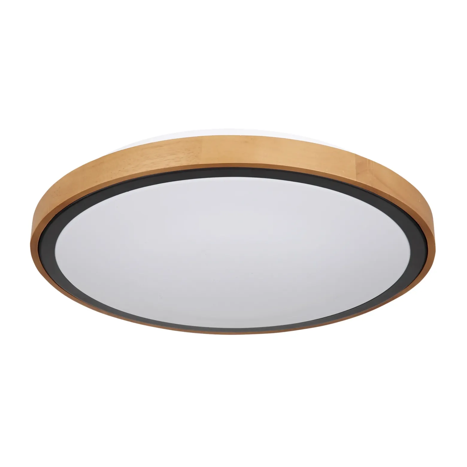 Bruno Plafón LED con marco de madera CCT Ø 44 cm