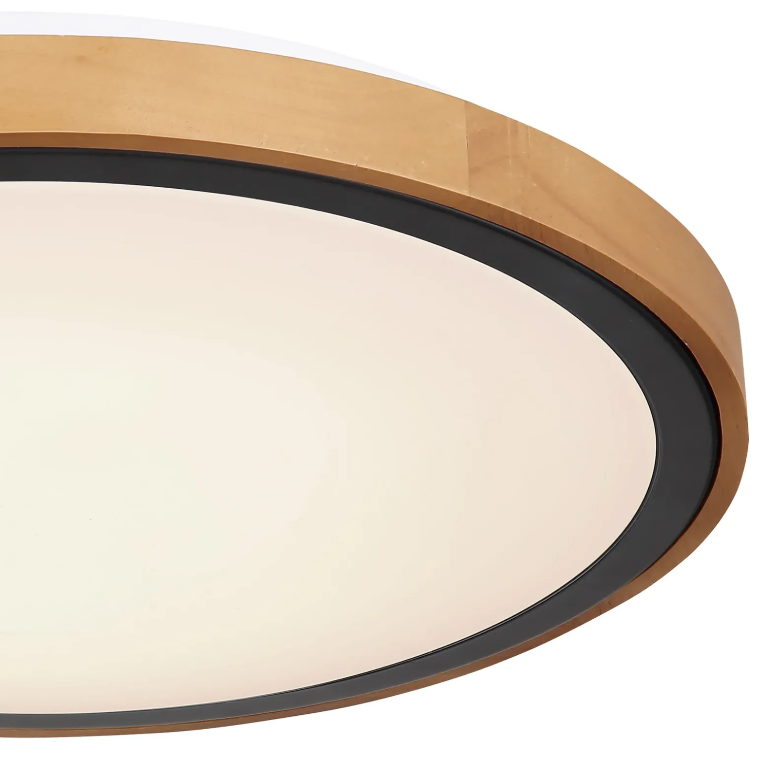 Bruno Plafón LED con marco de madera CCT Ø 44 cm