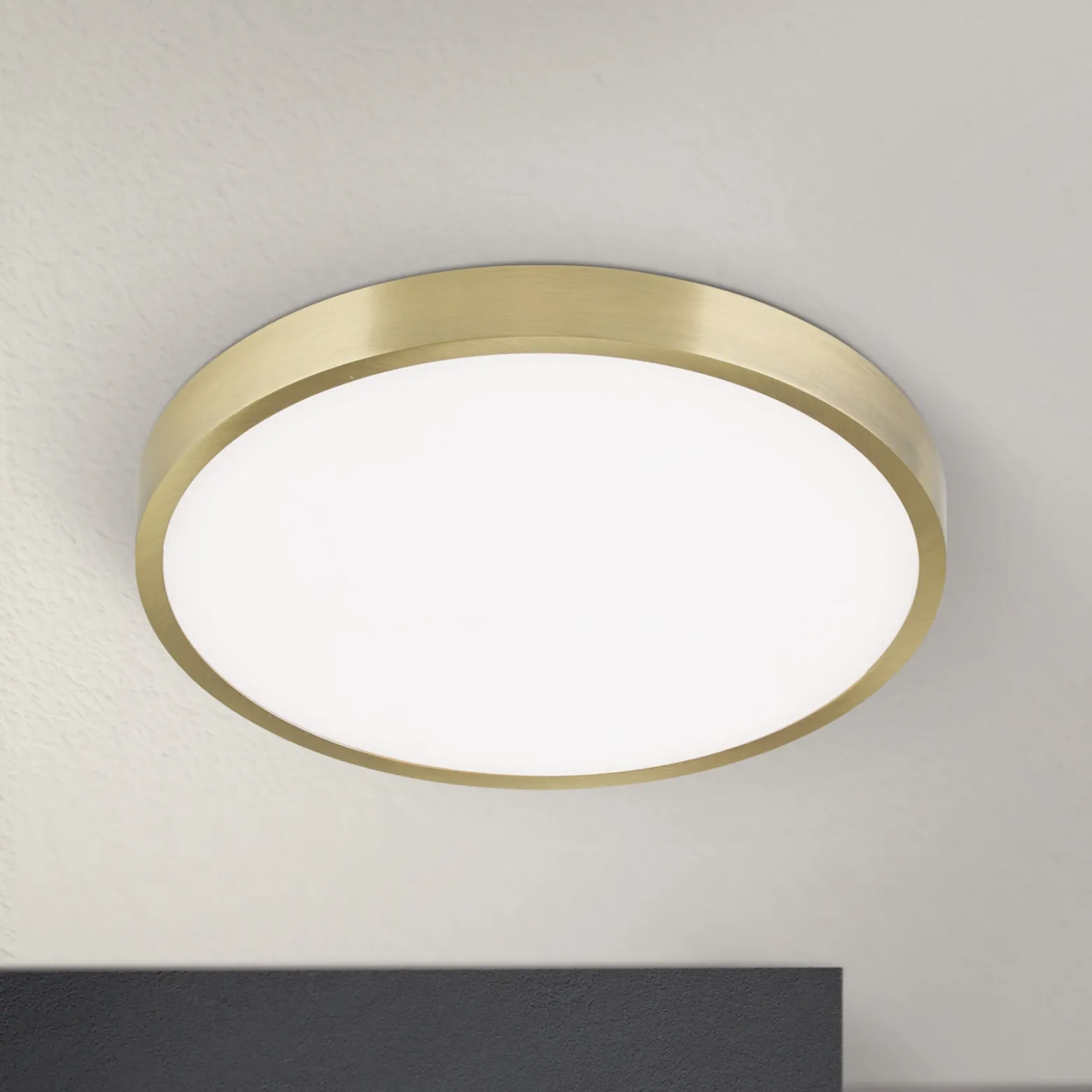 Bully Plafón LED con aspecto patinado, Ø 28 cm