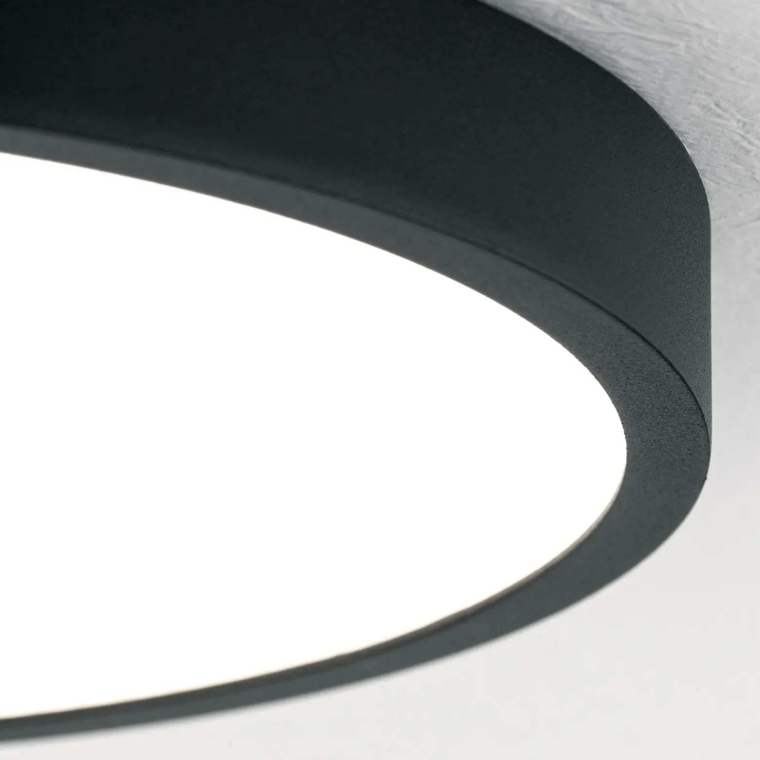 Bully Plafón LED en negro, 3.000 K, Ø24cm