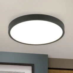 Bully Plafón LED en negro, 3.000 K, Ø24cm