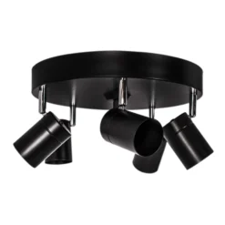 By Rydéns Correct downlight 5 luces negro mate