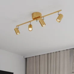 By Rydéns Correct foco de techo 4 luces oro mate