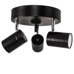 By Rydéns Correct foco de techo 3 luces negro mate