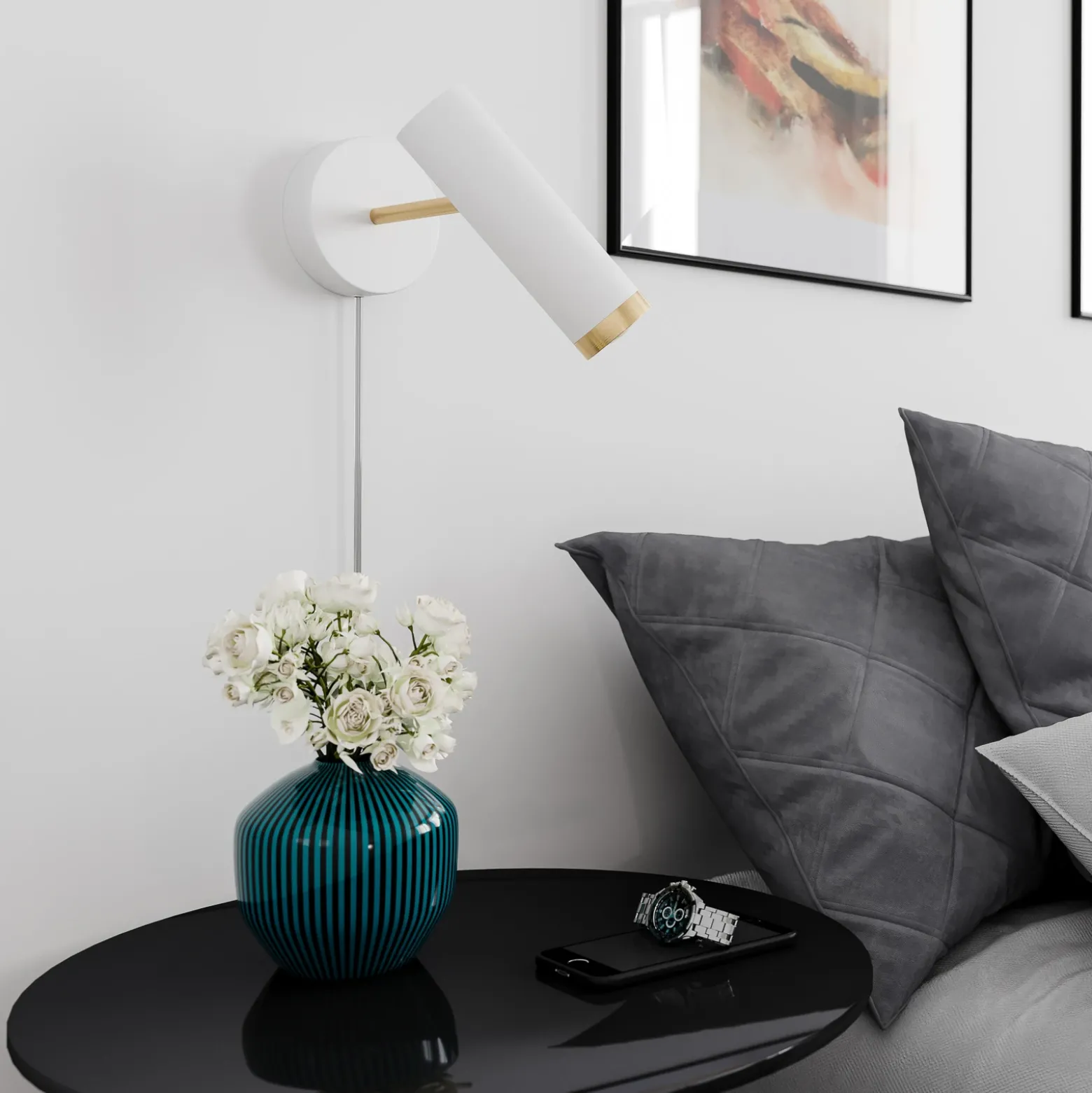 By Rydéns Puls foco de pared 1 luz con enchufe