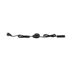 Cable de alimentación y interruptor Paulmann URail, negro mate, 2,4 m