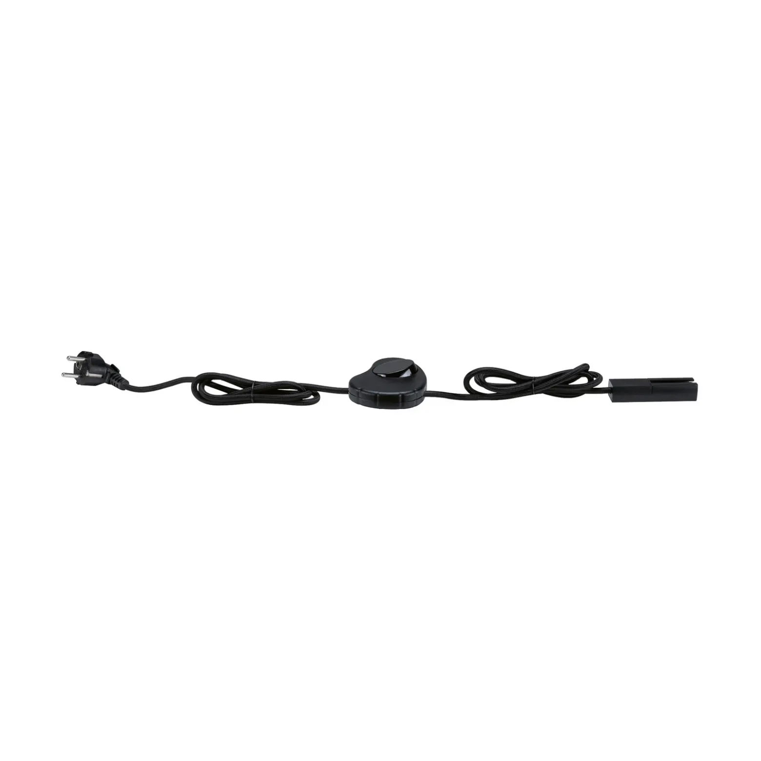 Cable de alimentación y interruptor Paulmann URail, negro mate, 2,4 m