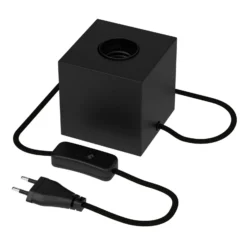 Calex lámpara de mesa en forma cubo, negro