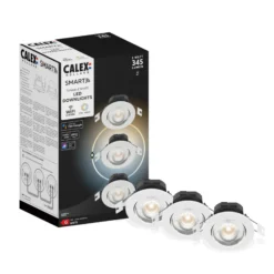Calex Smart downlight lámpara empotrable, CCT blanco 3 unidades