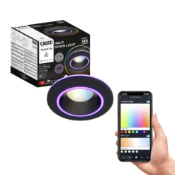 Calex Smart Halo downlight empotrable CCT RGB negro