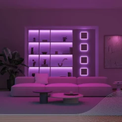 Calex tira LED Vibey, longitud 2 m, enchufe, control remoto, RGB, CCT