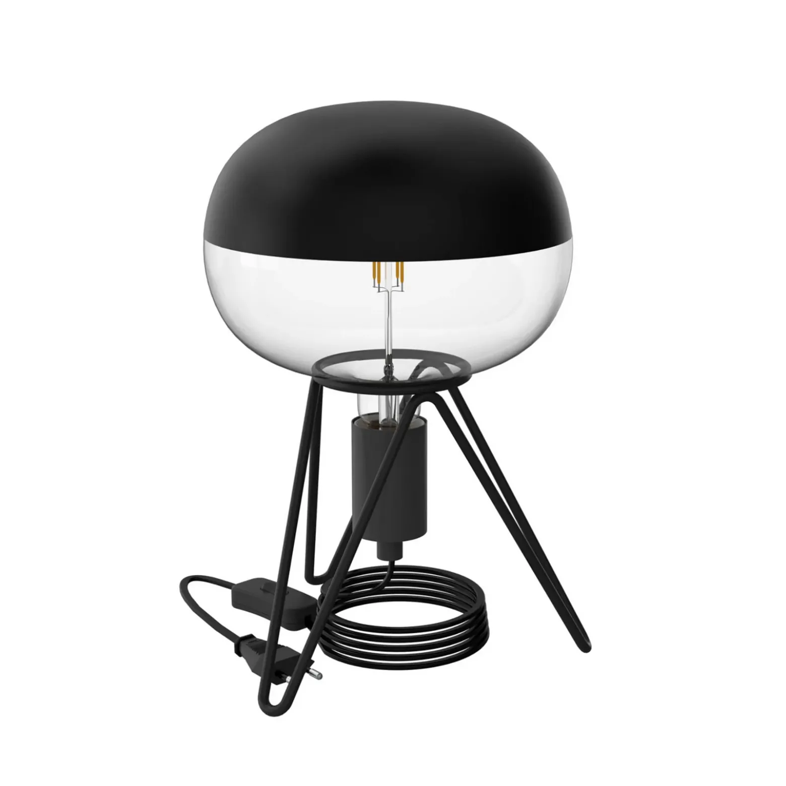 Calex Tripod lámpara de mesa, negro