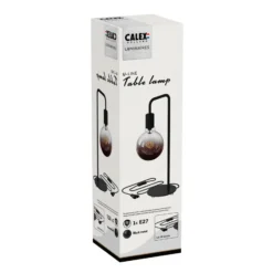 Calex U-Line lámpara de mesa con 1,5 m cable negro