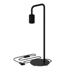 Calex U-Line lámpara de mesa con 1,5 m cable negro