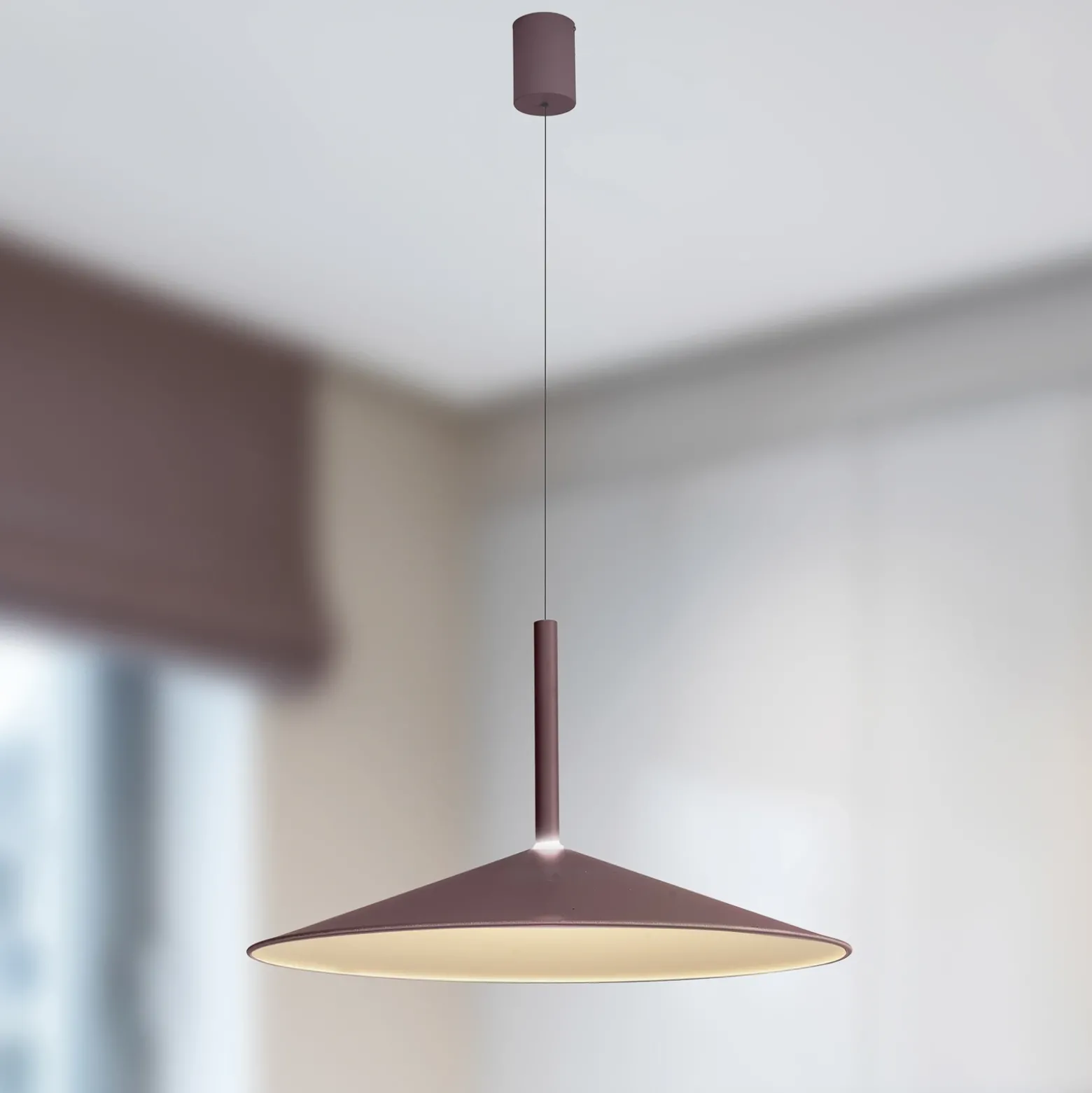 Calice Lámpara colgante LED, café, Ø 47,5 cm, regulable en altura