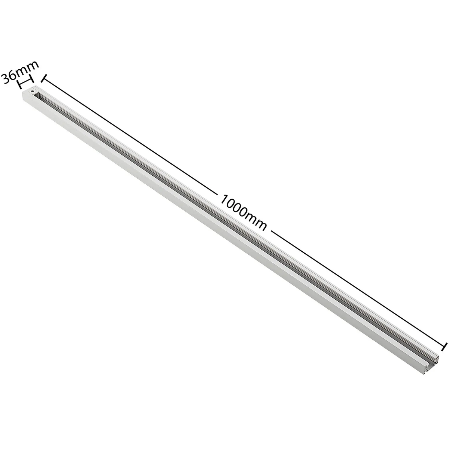 Carril eléctrico Linaro de Lindby, 1 m, blanco, sistema de riel monofásico