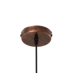 Casimir lámpara colgante, cobre bruñido, Ø 50 cm, metal, E27